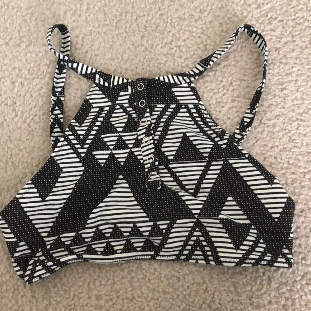 tribal print bathing suit top